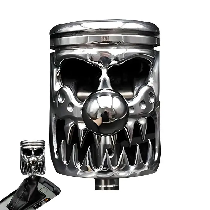 Pomello Cambio Universale - Pomello Cambio Pomelli Per Cambio Tuning-Pomello Universale Adatto Perleva Del Auto, Testa Cranio Scheletro Con Leva Modificata(Nero