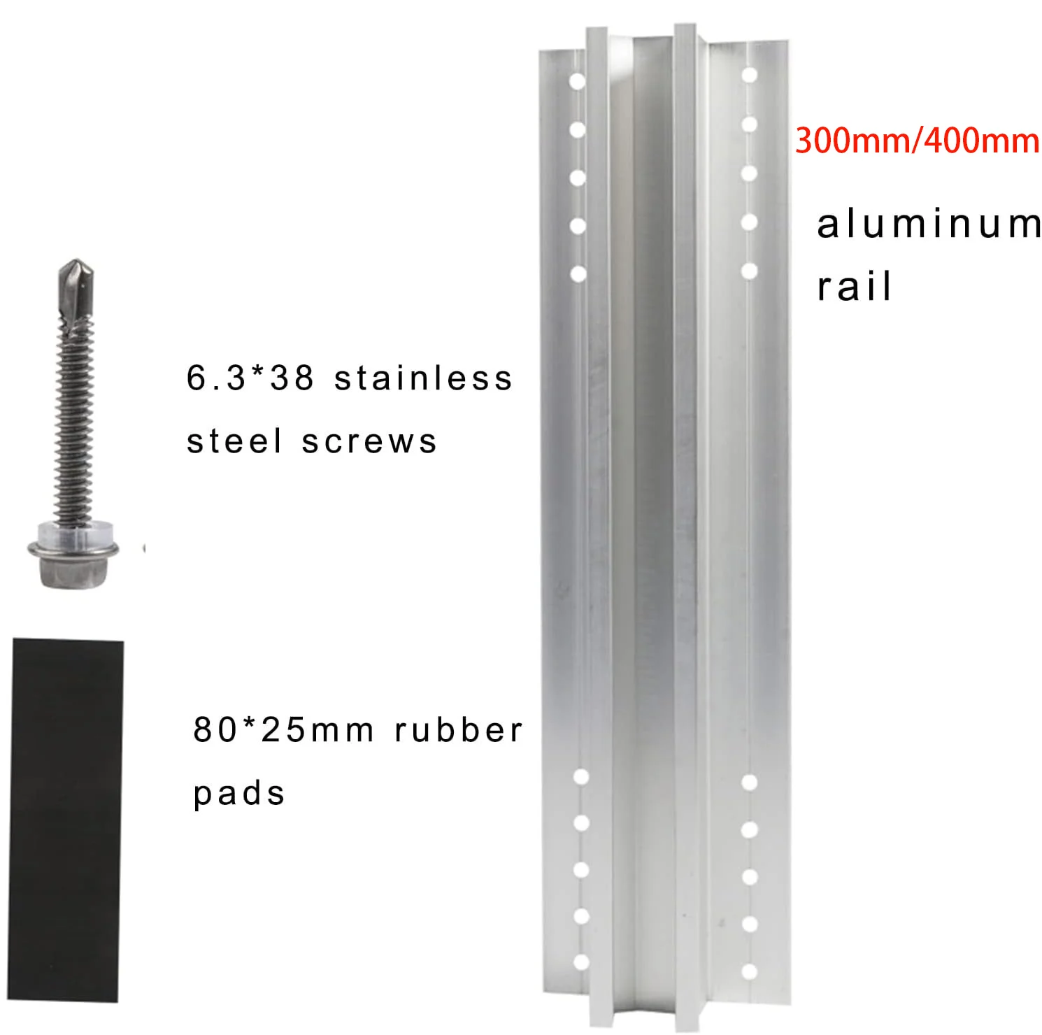 2/4 Set 300mm/400mm Solar Panel Module Aluminum Bracket Rail Roof Mount Solar Panel Mounting Bracket Pv Photovoltaic solar panel mounting set