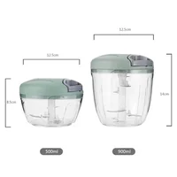 Hachoir à viande manuel 500/900ML, presse-ail rotative, hachoir à légumes et oignons, accessoires de cuisine 6