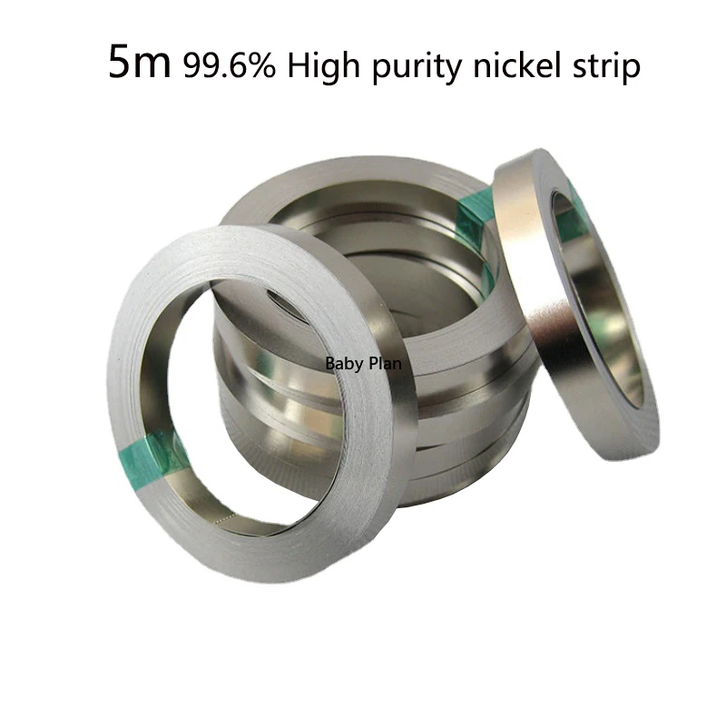 5m Pure Nickel Strips 99.6 High Purity Nickel Belt 18650 21700 26650