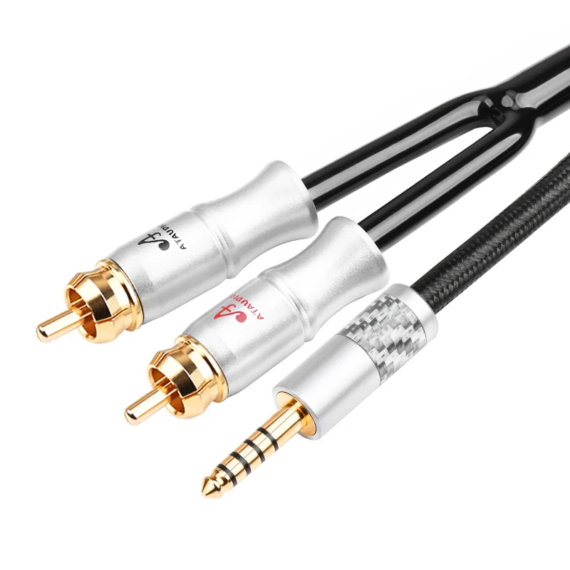 Fidelidade 4.4 mm Equilibrada para 2rca Cabo Hi-end 6n Ofc 4.4 para Rca Áudio Cabl para Pha2a Wm1a 1z Zx300a Dac Amp Alta - Image 4