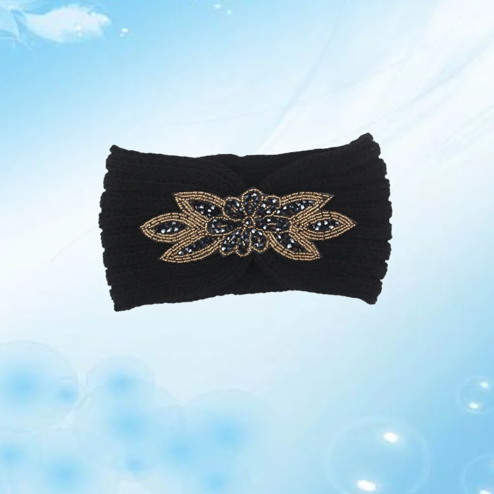 

Flower Pattern Headdress Boutique Headbands Knitted to Weave Fashion Minimalist Headwrap Warm Hair Hoops Woolen Yarn