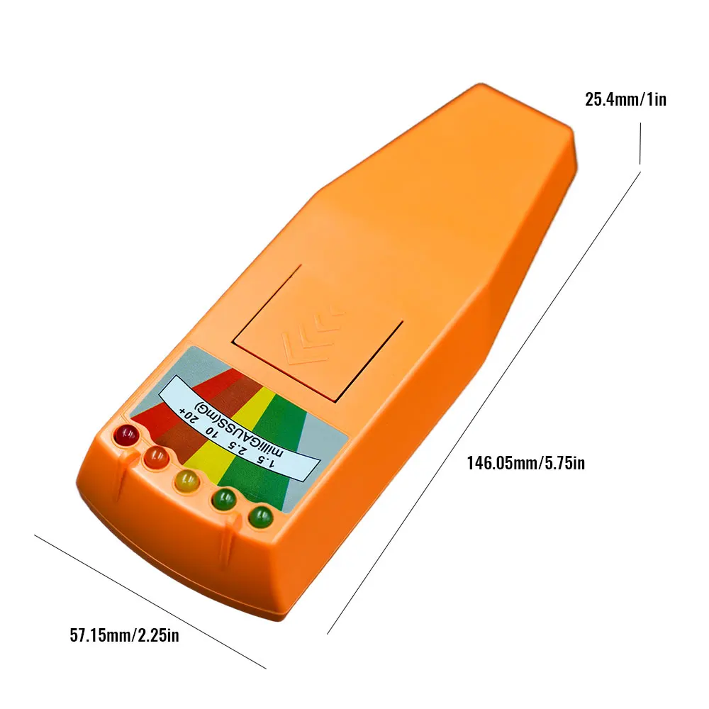 컬러 LED 디스플레이가 있는 K2 휴대용 고/저 전자기장 감지기, 측정 범위 0-20 밀가우스