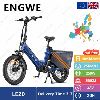 ENGWE LE20 Bicicletta Elettrica per Adulti, Doppia Batteria al Litio 48V 38.4AH, Motore 750W, Ruote da 20 Pollici, Seggiolino Portatile per Bambini, E-bike per Pendolari