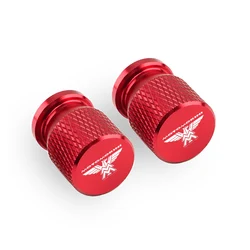 Motorcycle Tire Valve Cap Cover - Set of 2, Universal Fit (Red)