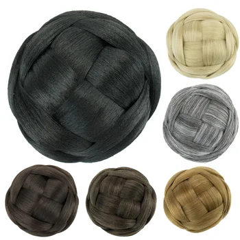 Chignon intrecciato sintetico Dancer Hair Bun Cover Ciambella Pezzo di capelli Scrunchies Panini per capelli per donne Postiche