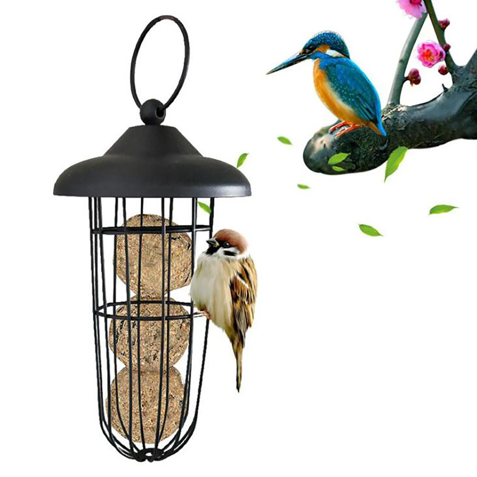 Metal Bird Feeder Outdoor Hanging Type Metal Windproof Ball Feeder Creative Hummingbird Divider bird feeder