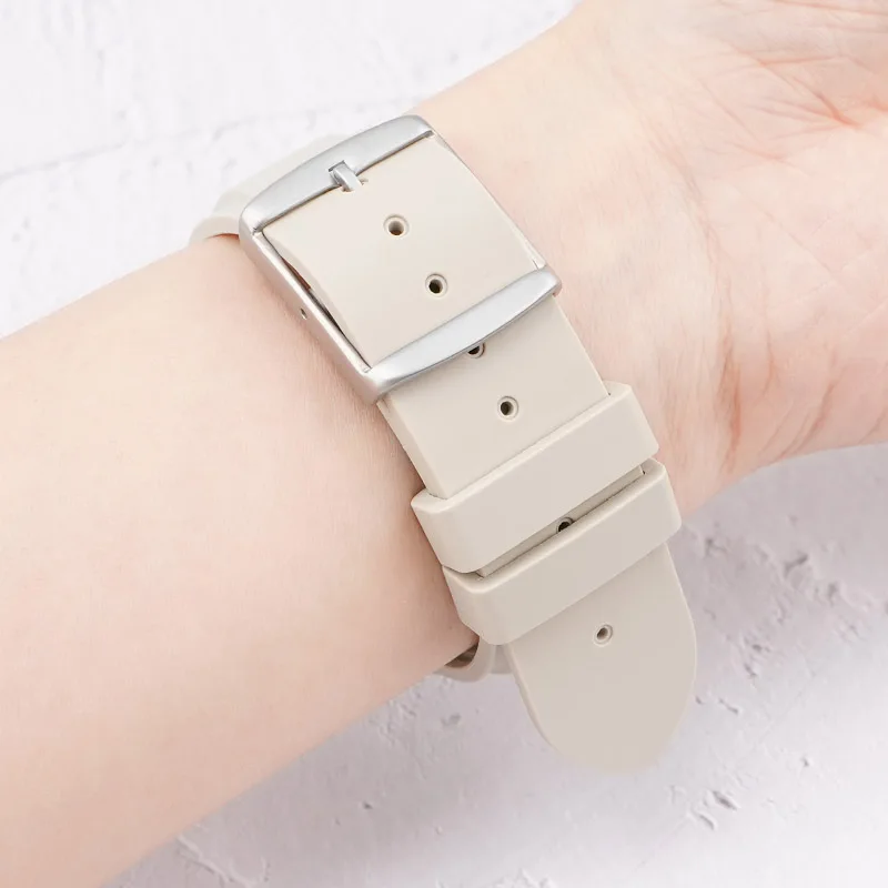 Premium 20mm Curved Rubber Strap - Waterproof Sports Watch Band