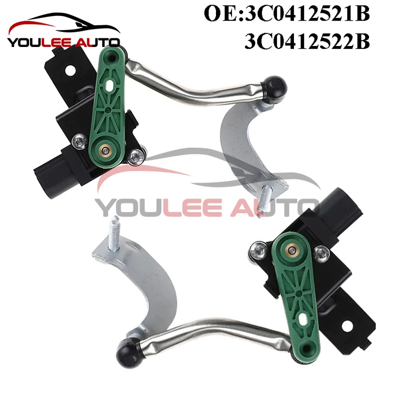 

New 3C0412521B 3C0412522B Front Left/Right Headlight Level Sensor For VW Golf Tiguan Passat CC Eos Caddy Audi Q3 Auto Parts