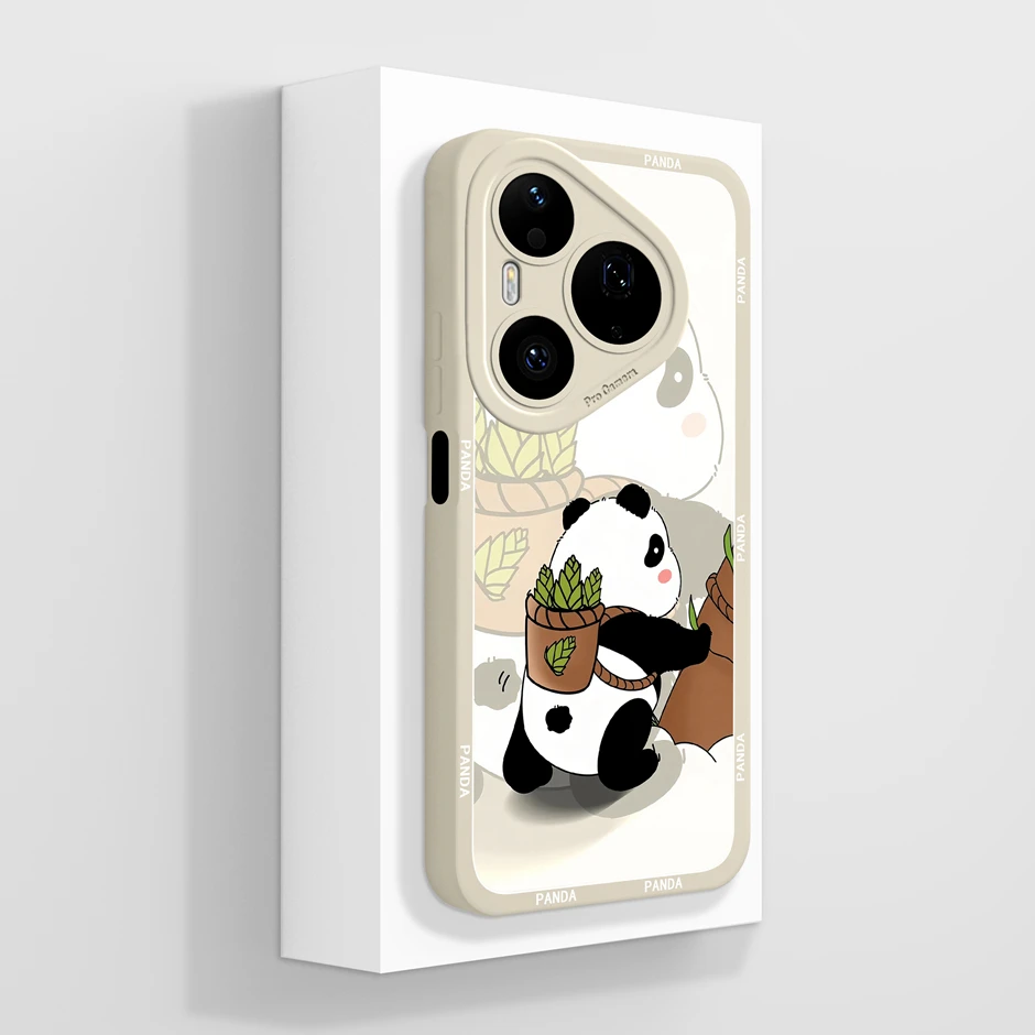 Cartoon Panda Star Portable Soft Minimalist Phone Case Cover