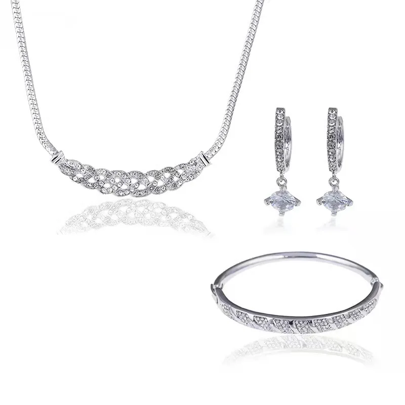 18K Rose gold and silver Fashion casual 
