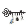 Wall Mounted Key Holder, Key Storage Row Hooks For Wall Decorative , Black Metal Key Organizer Rack Hook for wall Storage Rack 4