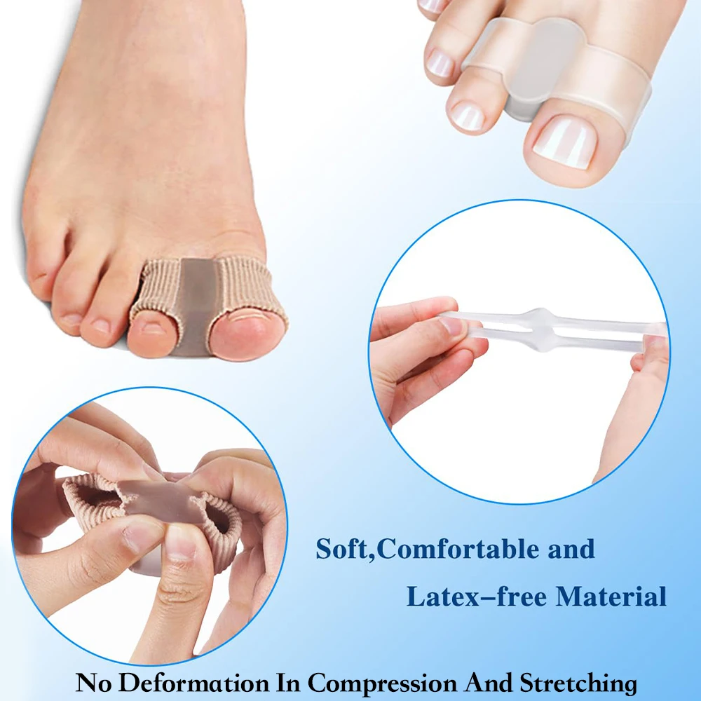 2 Pairs Toe Separator Hallux Valgus Bunion Corrector Orthotics Feet thumbnail 4