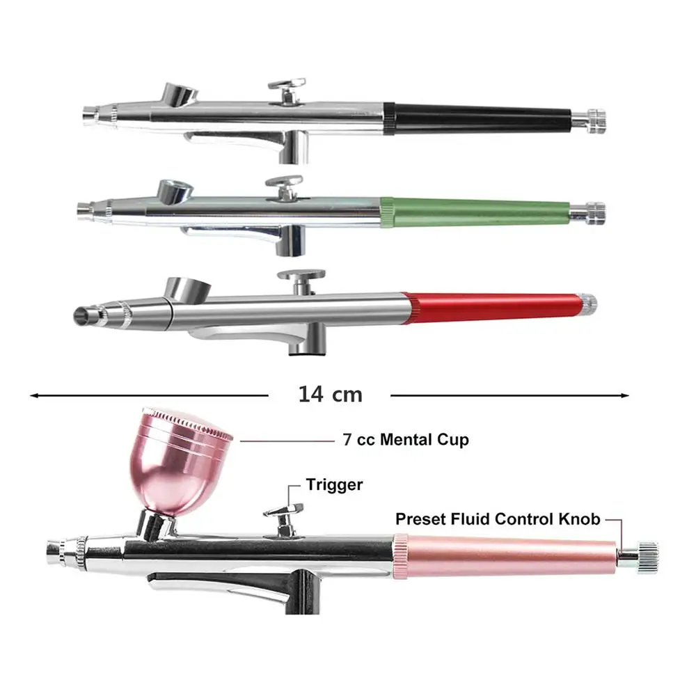 K5 Airbrush Spray Gun for Nails Air Brush With Cups Cleaning Kit Replacement Tool for Nail Art Manicure Painting Cake Crafts 5