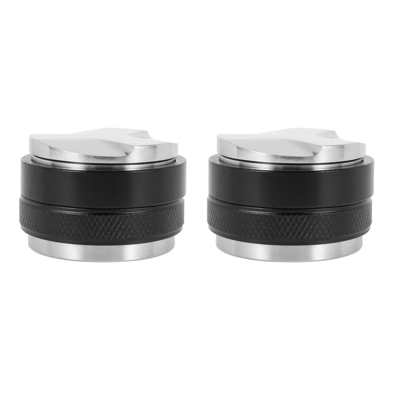 2Pcs 51Mm Espresso Tamper & Distributor, Dual Head Coffee Leveler