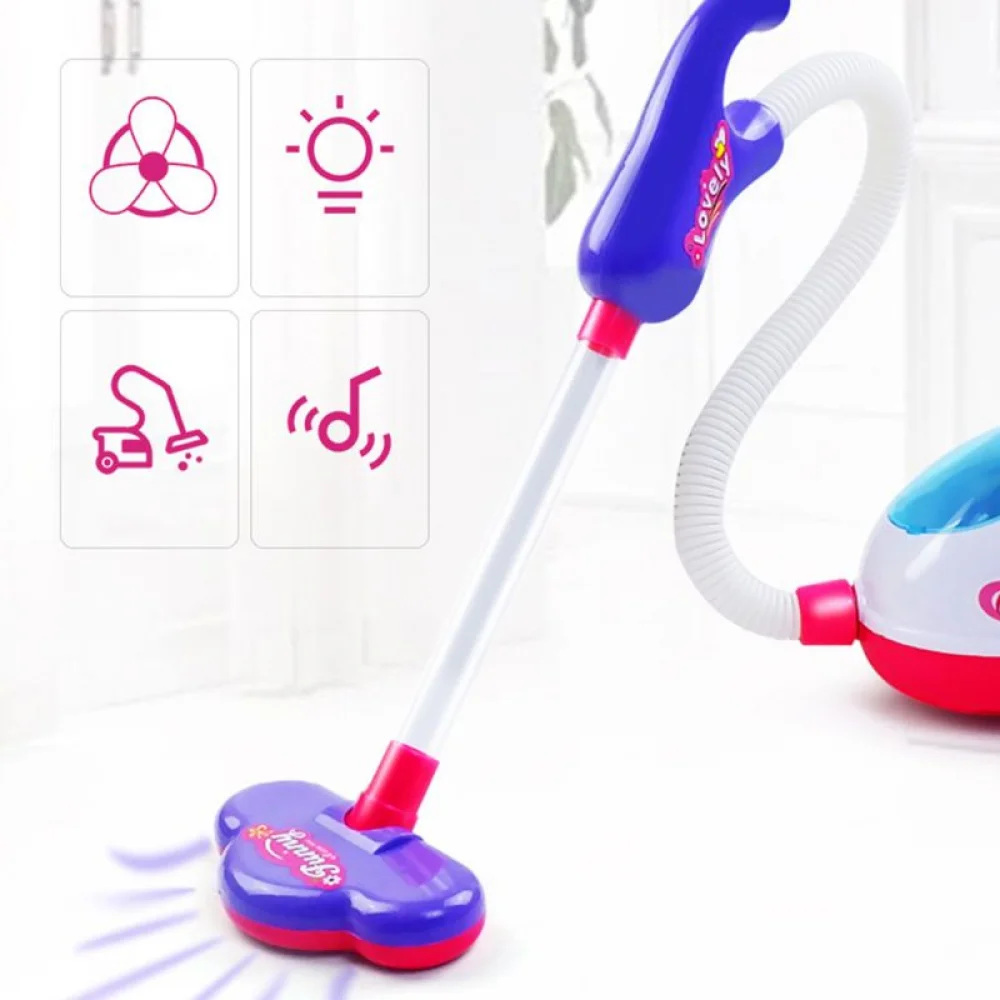 Mini Vacuum Cleaner Pretend Play Children's Electric Housekeeping Toy Home Appliances Kids Educational Toys for Girls Gift
