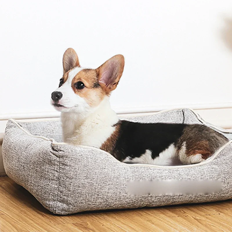 

Небольшой домик для кошек, домик для собак, можно разобрать и стирать Круглый круглый матрас, зимний коврик, кролик