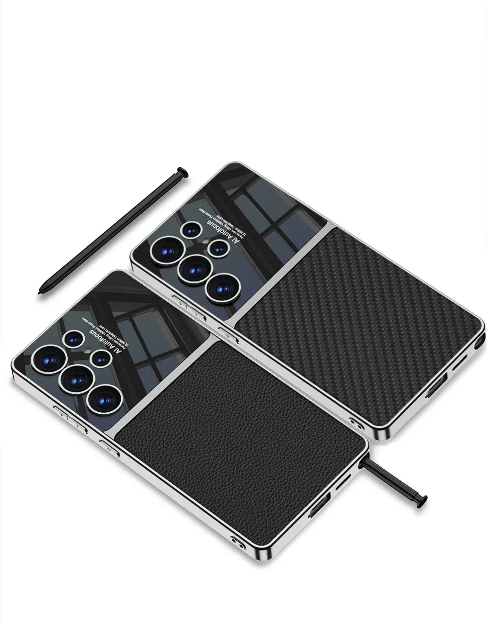 Luxury Plating Leather Case For Samsung Galaxy S25 S24 Ultra Shockproof Soft Edg