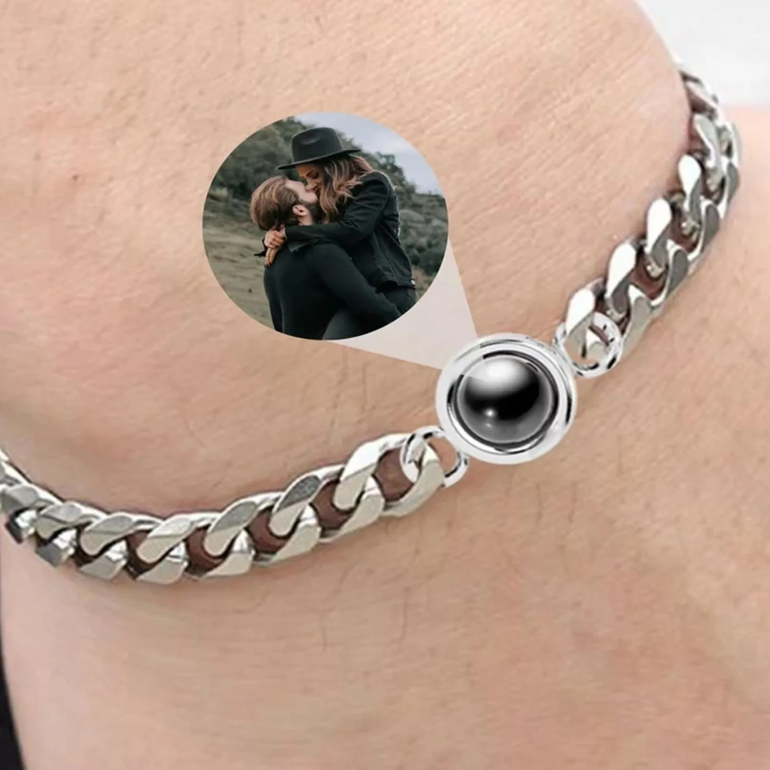 Men And Women Personalized High Definition Photo Dracelet Custom Couple Friends Memories Family Party Memory Collection Jewelry