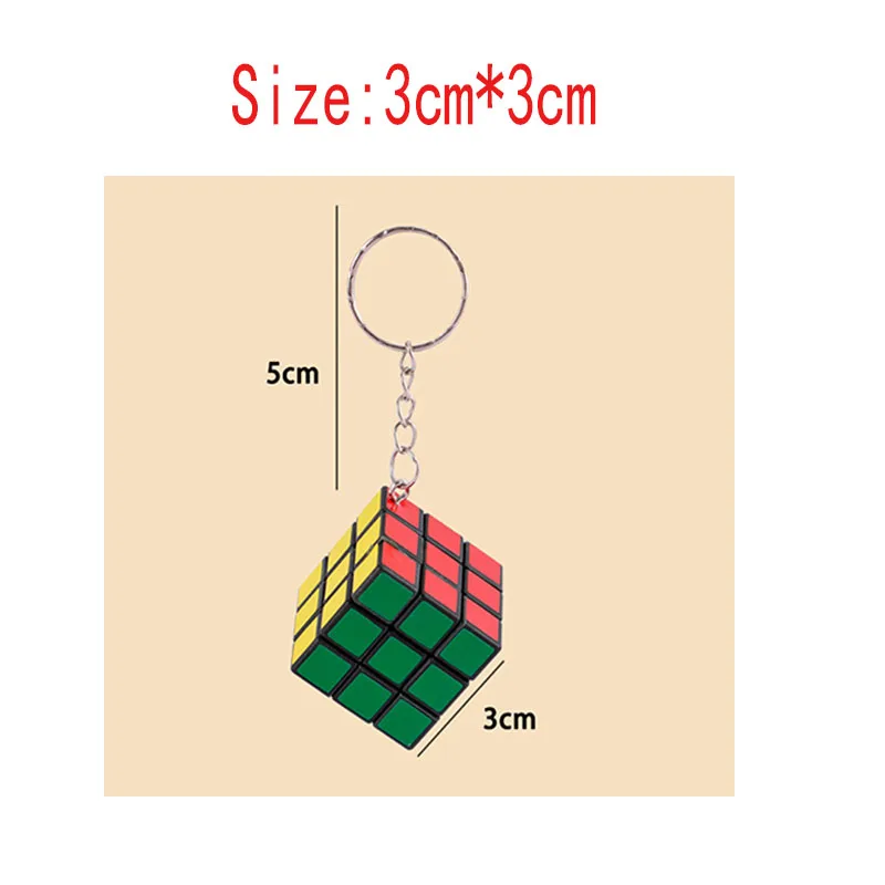 12/24/48/60 PCS 3x3x3cm 어린이를위한 미니 크리 에이 티브 매직 큐브 교육 장난감 게스트 패션 펜던트를위한 키 체인 파티 선물