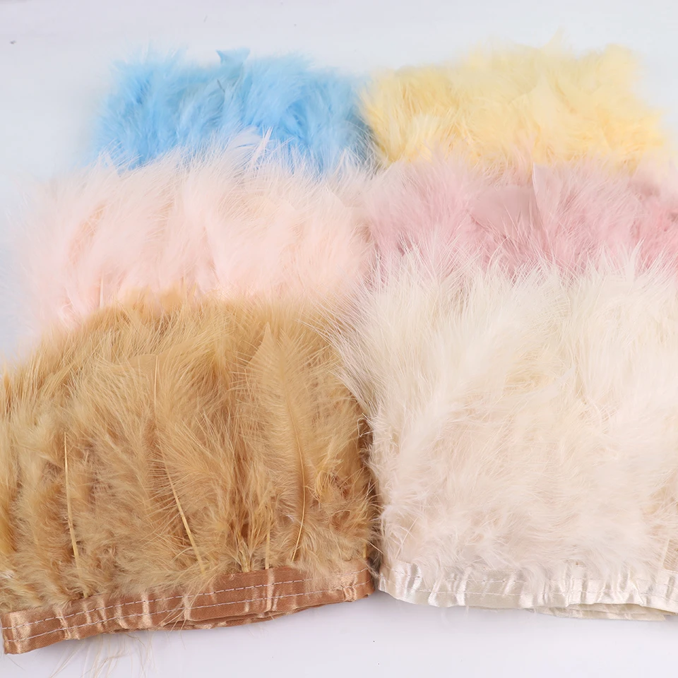 10Meters Marabou Feather Fringe Ribbon Turkey Feathers Trims for Wedding feather Dress for Decoration Sewing Crafts Wholesale