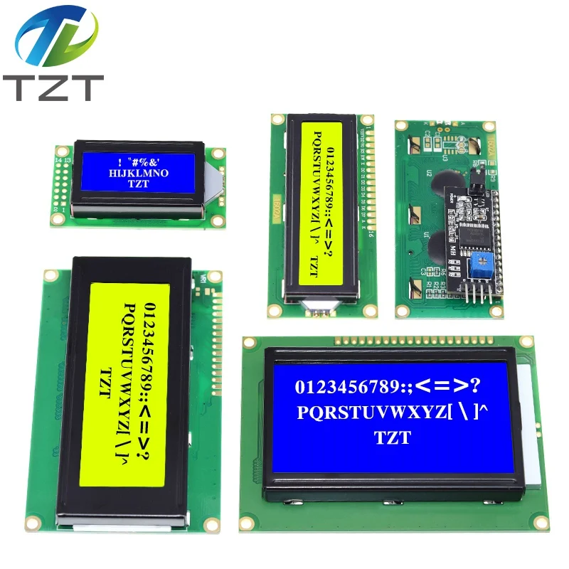 LCD Module Blue Green Screen For Arduino 0802 1602 2004 12864 LCD Character UNO R3 Mega2560 Display PCF8574T IIC I2C Interface lcd display module display module