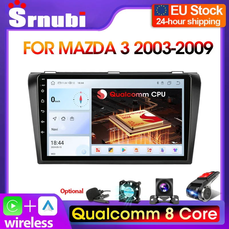 Srnubi 2Din Android Car Radio Multimidia Video Player Car Stereo For Mazda Carplay 2 din dvd Head Unit