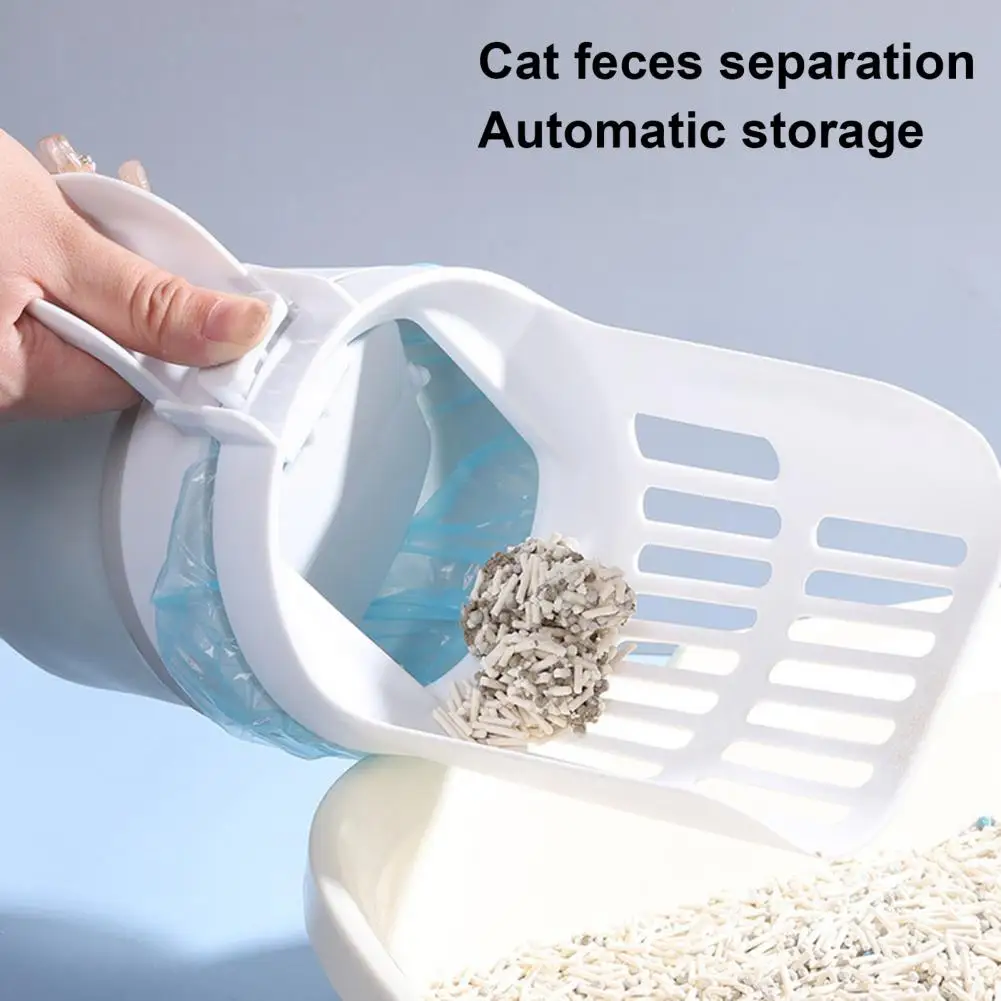 

Time-saving Cat Litter Scoop Efficient Cat Litter Scoop with Built-in Garbage Bag Capacity Trash for Cats for Pet for Cleaner