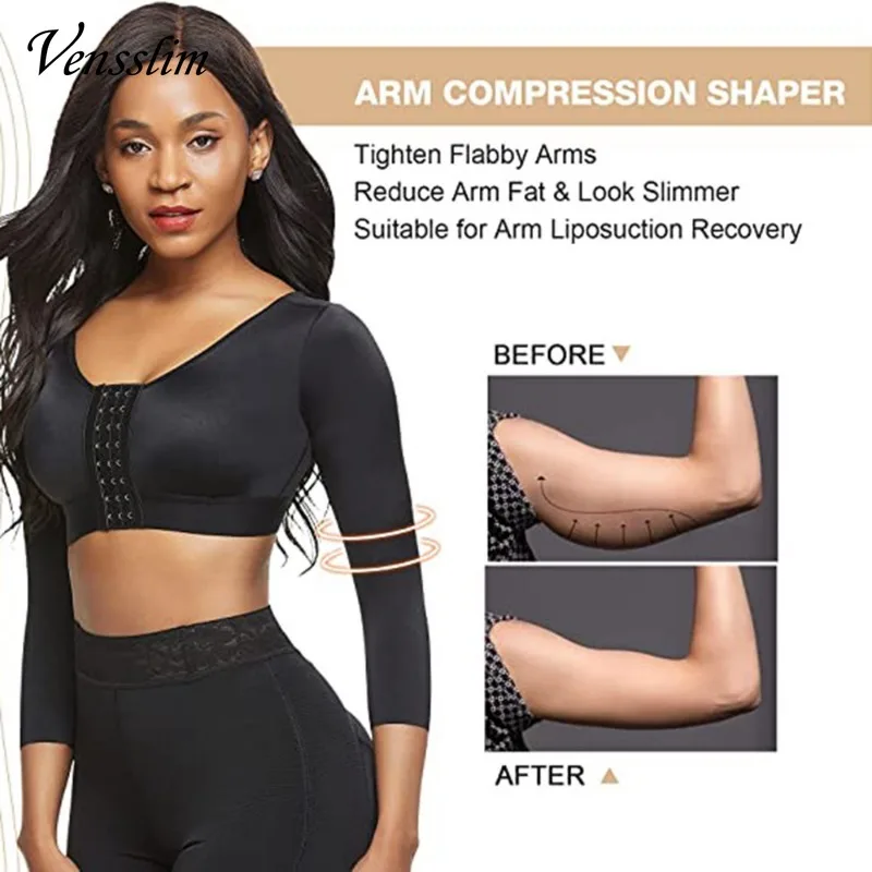 Vrouwen Arm Shapers Zacht Intimi Dagelijks Ondergoed Body Shaper Lange Mouwen Voor Ingang Push-Up Draadvrije Sportbeha Met Haken