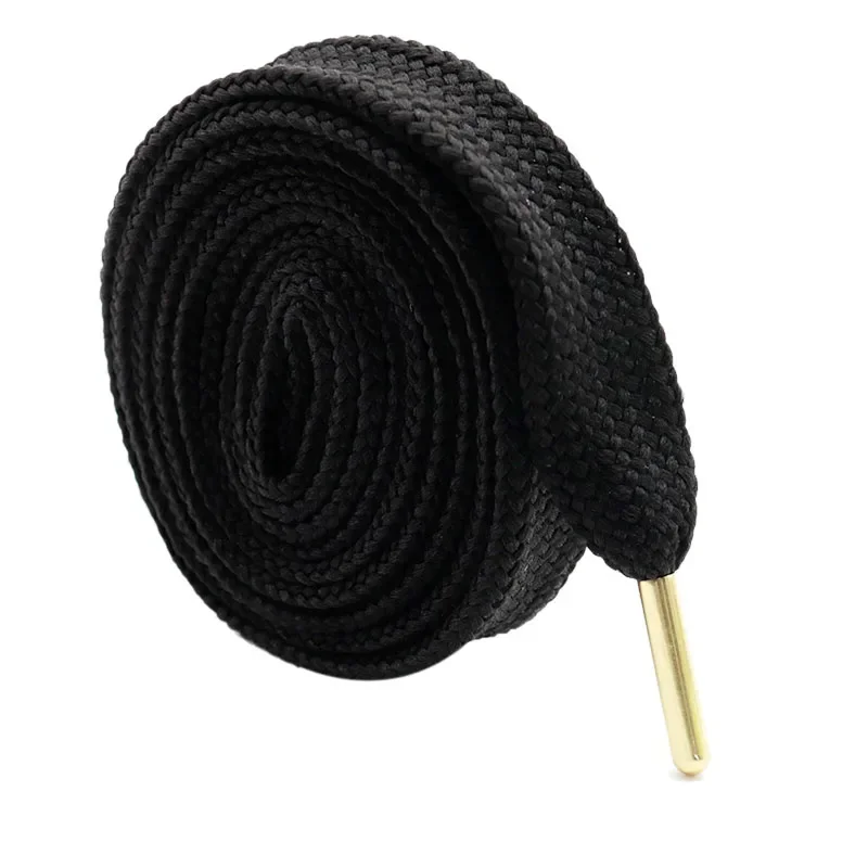 Shoelaces Fat Laces Golden Metal Tips Polyester Bootlaces 1.8cm