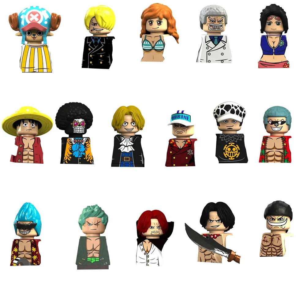 One Piece Series Building Blocks Doll Monkey D. Luffy Roronoa Zoro Mini Action Figures Home Decorations Festival Creative Gifts