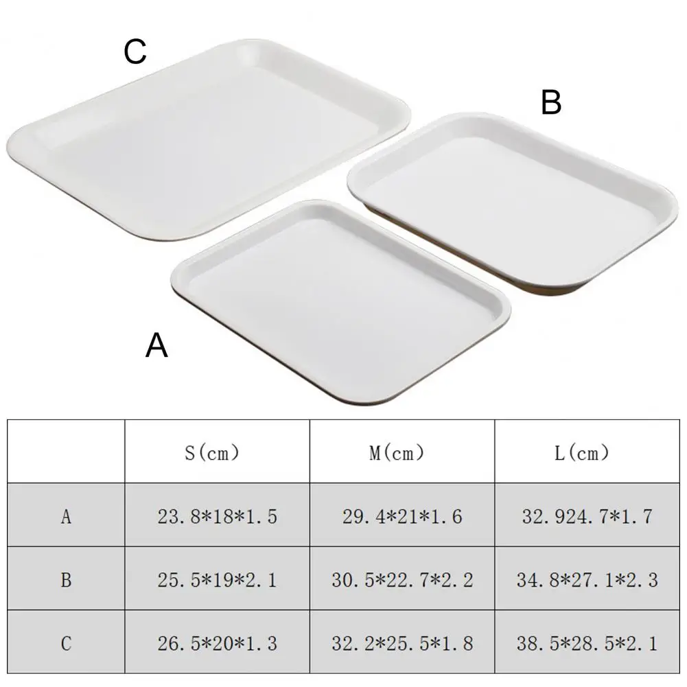 Practical Serving Tray Unique Style Easy To Clean White Decorative Serving Trays