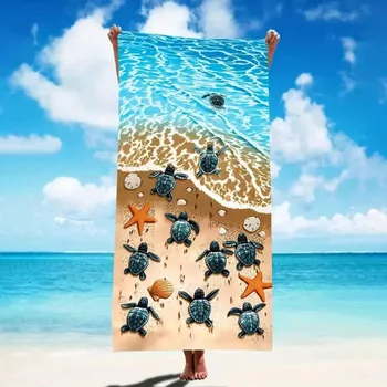 Microfiber Towel Large Beach Towels Sand Free Luxury Quick Drying Swimming Surf Ninja Turtles Sports Bath Mat Bathroom Travel