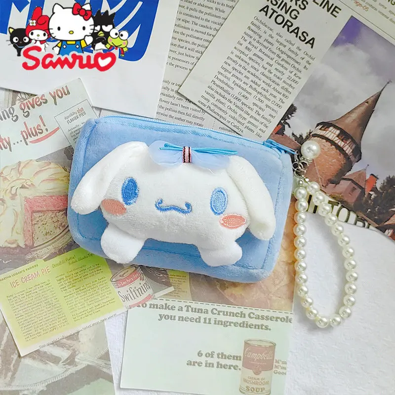 

Кошелек Sanrio Melody Kuromi Hello Kitty Cinnamoroll, пакет для губной помады, кабель для передачи данных, Студенческая полипропиленовая хлопковая кукла, подар...