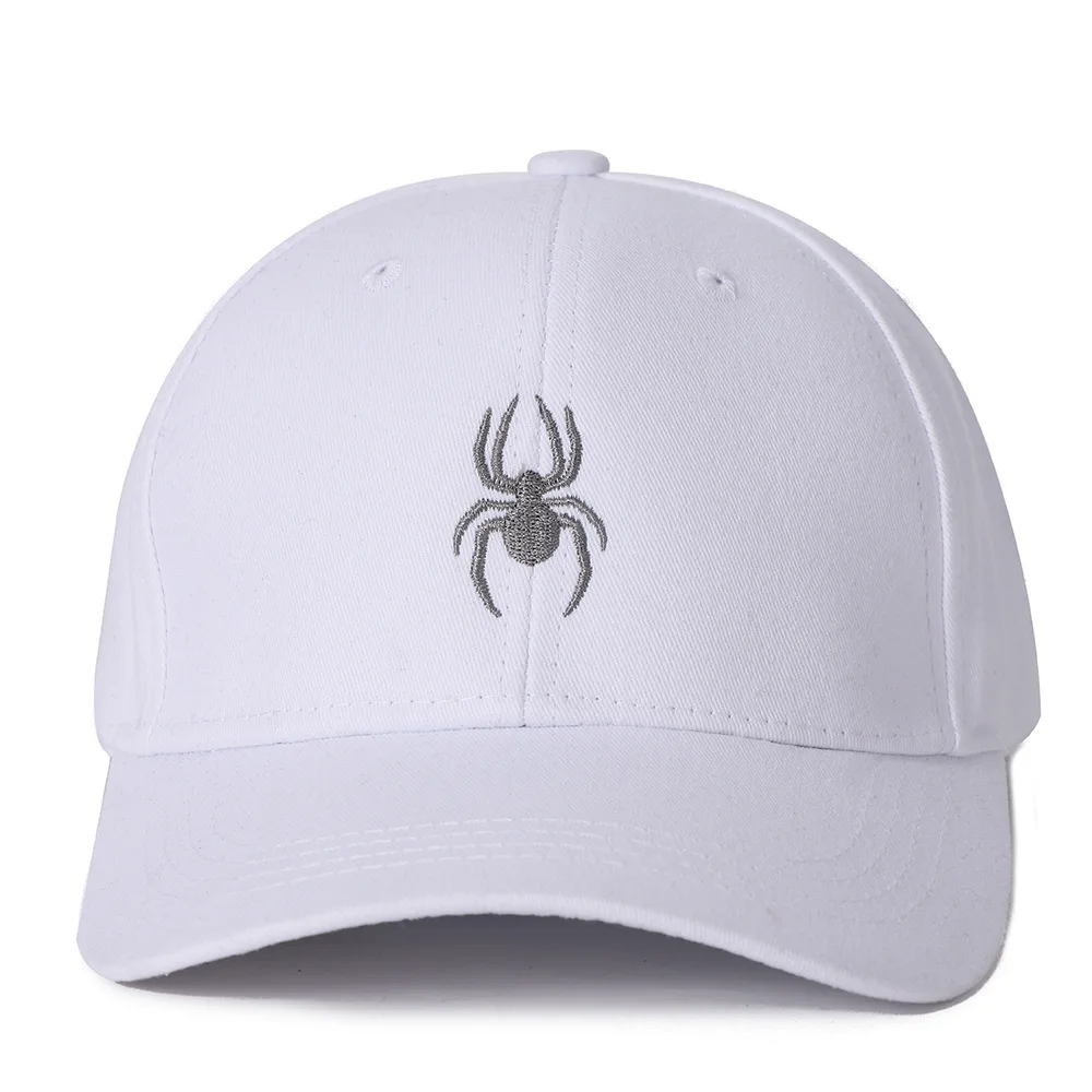 Spider Embroidered Baseball Hat Neutral Adjustable Outdoor Casual Duck Tongue Hat Sunshade