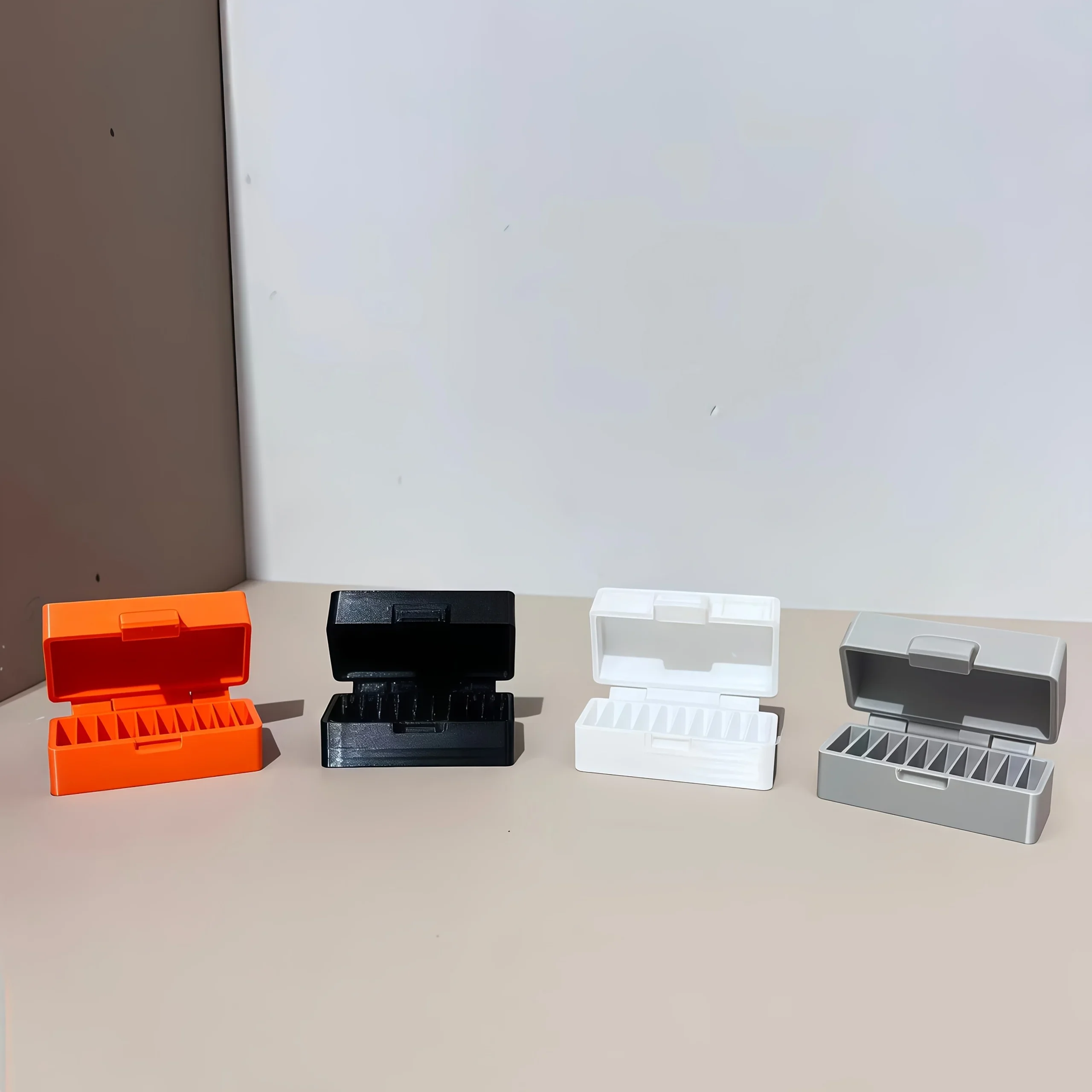 [휴대용] 10홀 CR2032 버튼 배터리 홀더(서랍 슬롯 10개 포함) - 소형 배터리를 위한 휴대용 보관 상자, 분실 방지