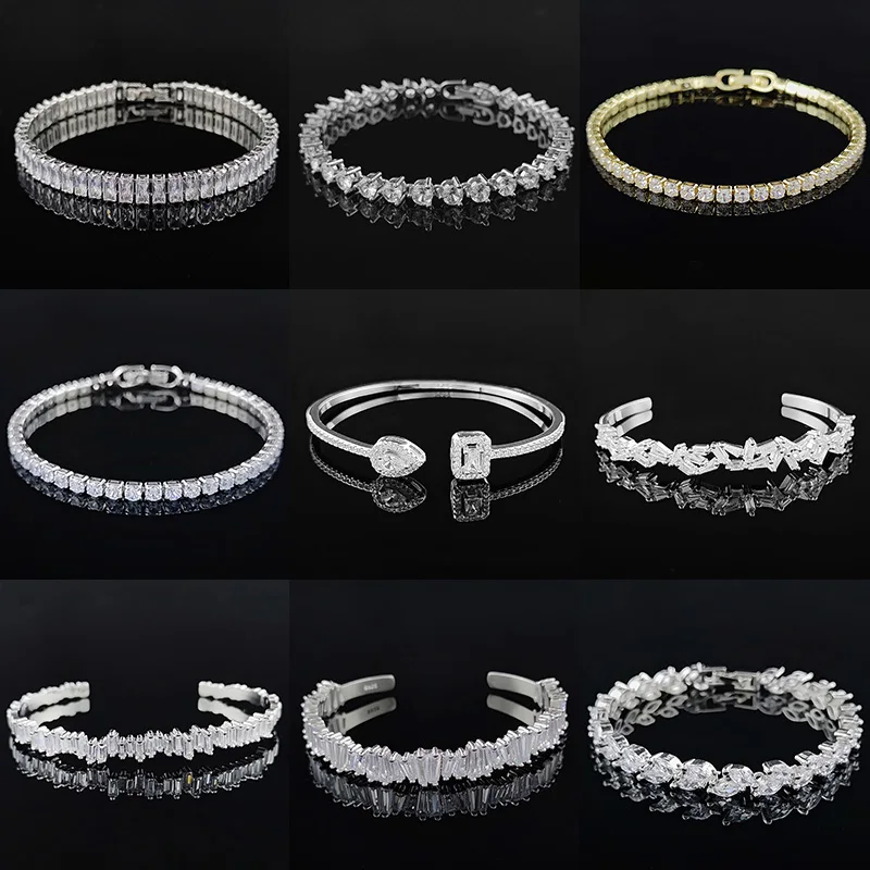 290024-5a8dc2.jpg Sc5798eb520134848a4b989068313c79f0 New Fashion Luxury Punk Gold Silver Color Tennis Bracelets Bangle for Women Wedding on Hand Gift Jewelry Mallzona
