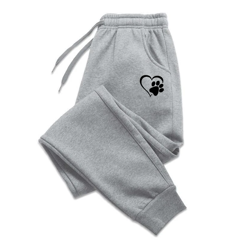 Herzförmige bedruckte Sporthose für Damen, Herbst und Winter, Baumwoll-Jogginghose, Freizeit, Sport, Fitness, Jogginghose – Detail 3