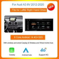 10.25 Inch Wireless CarPlay Android Auto Car Radio Multimedia Android 14 For Audi A3 8V 2012-2020 4G WIFI BT GPS Navigation 8