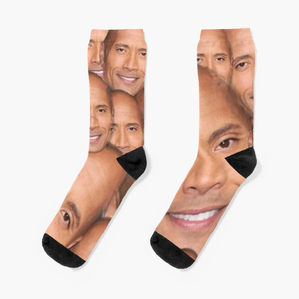 

Dwayne johnson funny face ( the rock ) Socks Funny Man Socks Happy Socks