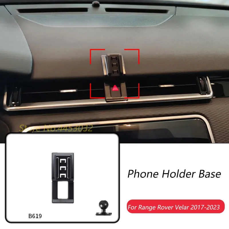 

Car Phone Holder Base Special Mounts For Land Rover Range Rover Velar 2017-2023 Fixed Air Outlet Bracket Accessories Ball 17mm