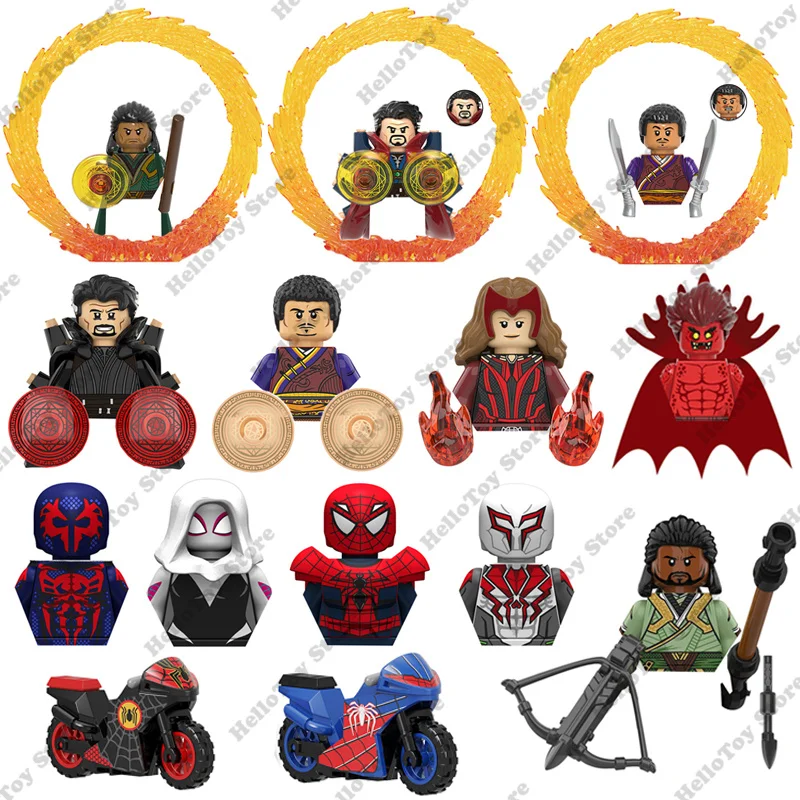 New Doctor Strange 2 Wong Superheroes Spiderman Mini Action Figures Bricks Building Blocks Assemble Dolls Model Kids Toys Gift oversize transformation number robot toys numbers building blocks action figures robot car engineering vehicle model kids gift