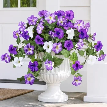 2-Piece UV Resistant Faux Petunia Flowers 1