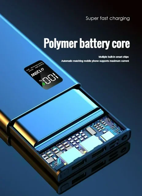 120W super fast charging 30000 mAh power bank with 100% sufficient capacity for mobile power supply for various mobile phones - Image 5