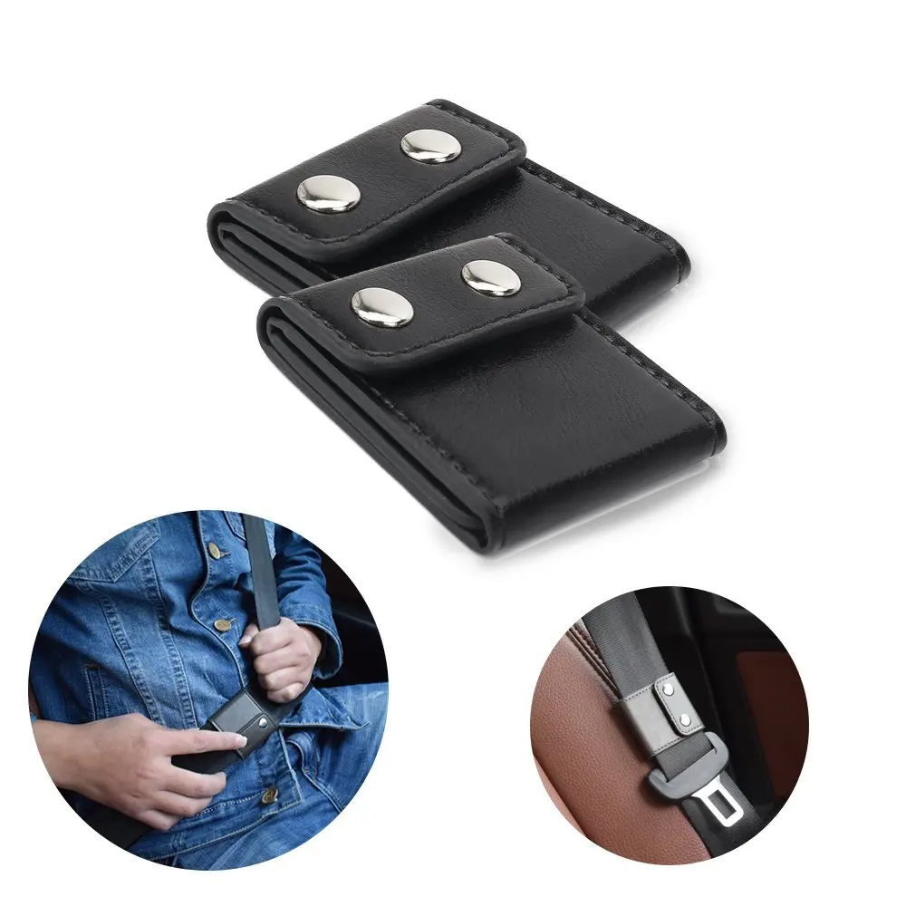 

2 PCS Seatbelt Adjuster,Comfort Auto Shoulder Neck Strap Positioner Locking Clip Protector,Vehicle Car Seat Belt Safety Covers