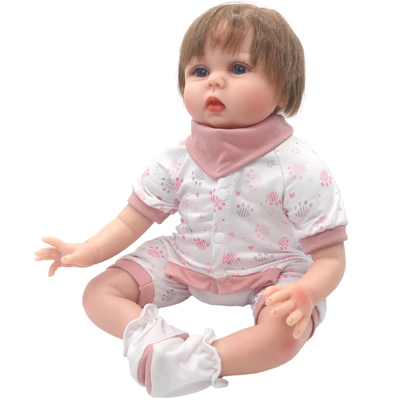 55cm Baby Doll Clothes Jumpsuit  22" Reborn Dolls Lace Dress Hat Children Gift Toys Outfit