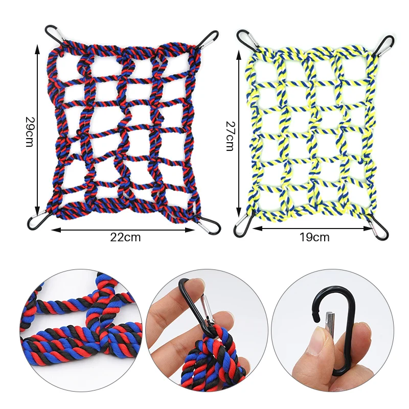 Bird Climb Net Nylon Rope Parrot Hanging Rope Stand Net Swing Play Ladder Chew Toy Buckles Sport Toys