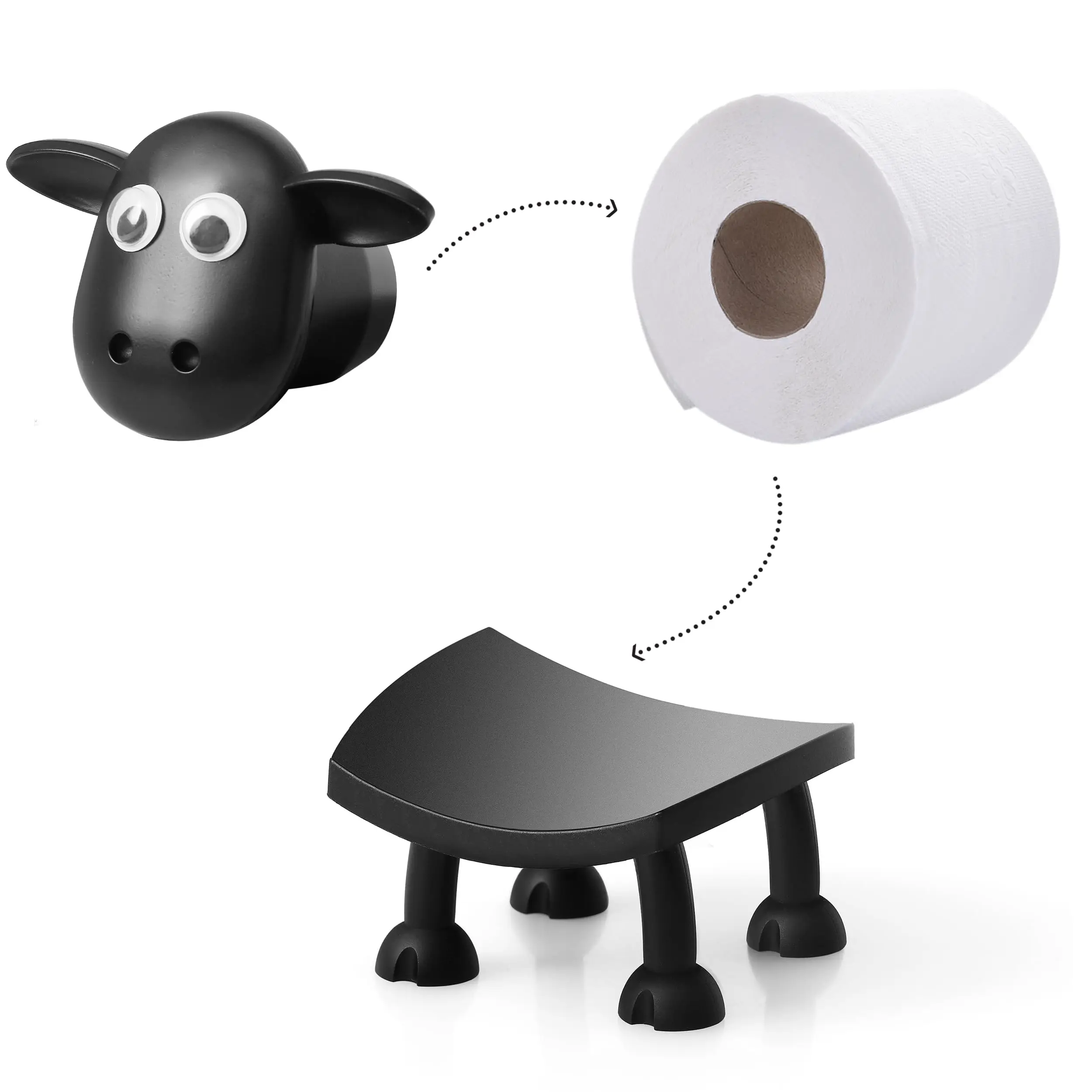 Interesting sheep toilet paper holder roll paper holder