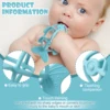 Color Kids 1PC Silicone Baby Teether Toy Food Grade Fish Chewing Toy Newborn Gift BPA Free Teething Ring For Toddler Baby Stuff 6