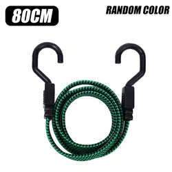 Durable Elastic Luggage Tie - Down Strap with Hooks - Versatile for Bicycles, Roof Racks, and Cars (80cm)
